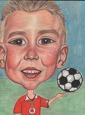 caricature of Manchester United fan