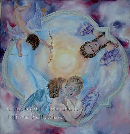 oil painting entitled 'Angels'