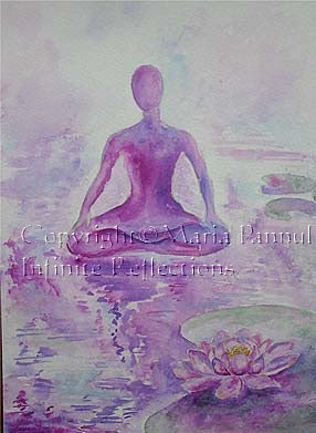 Watercolour image entitled ' Meditation'