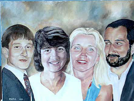 commissioned oil painting 'family portrait'